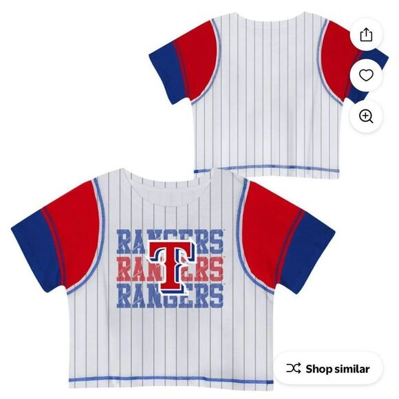 Majestic Other - NEW Girls Texas Rangers Shirt XS NWT